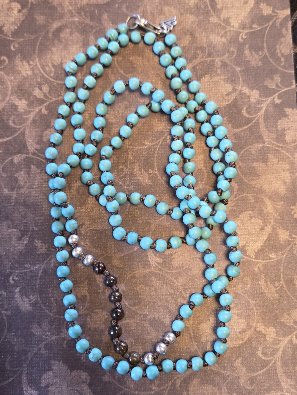 Silpada Sterling Silver & Howlite Necklace - Picture 6 of 12